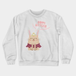 Princess Easter Cat T-Shirt - Funny Happy Kittster Crewneck Sweatshirt